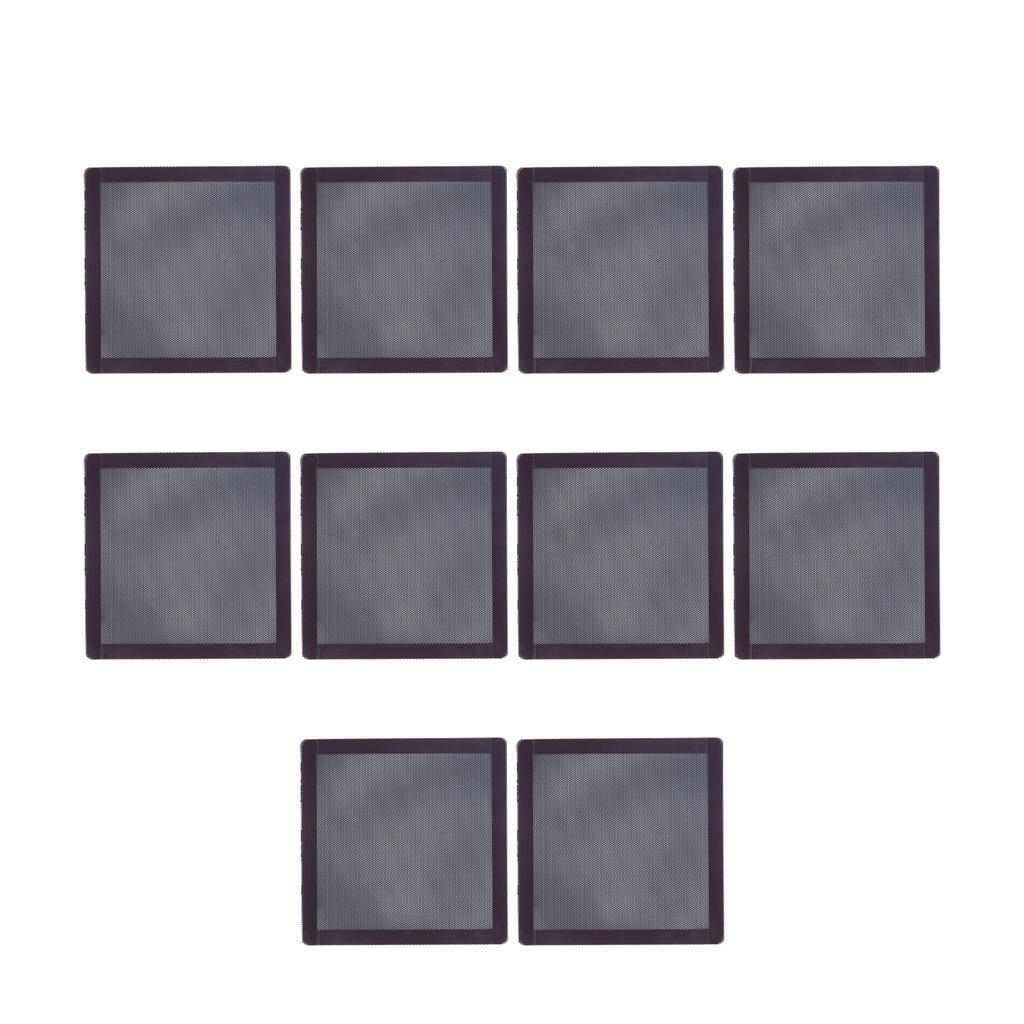 10Pcs Fan Dust Filter Mesh PVC Magnetic Frame PC Computer Case Cover 140mm Black