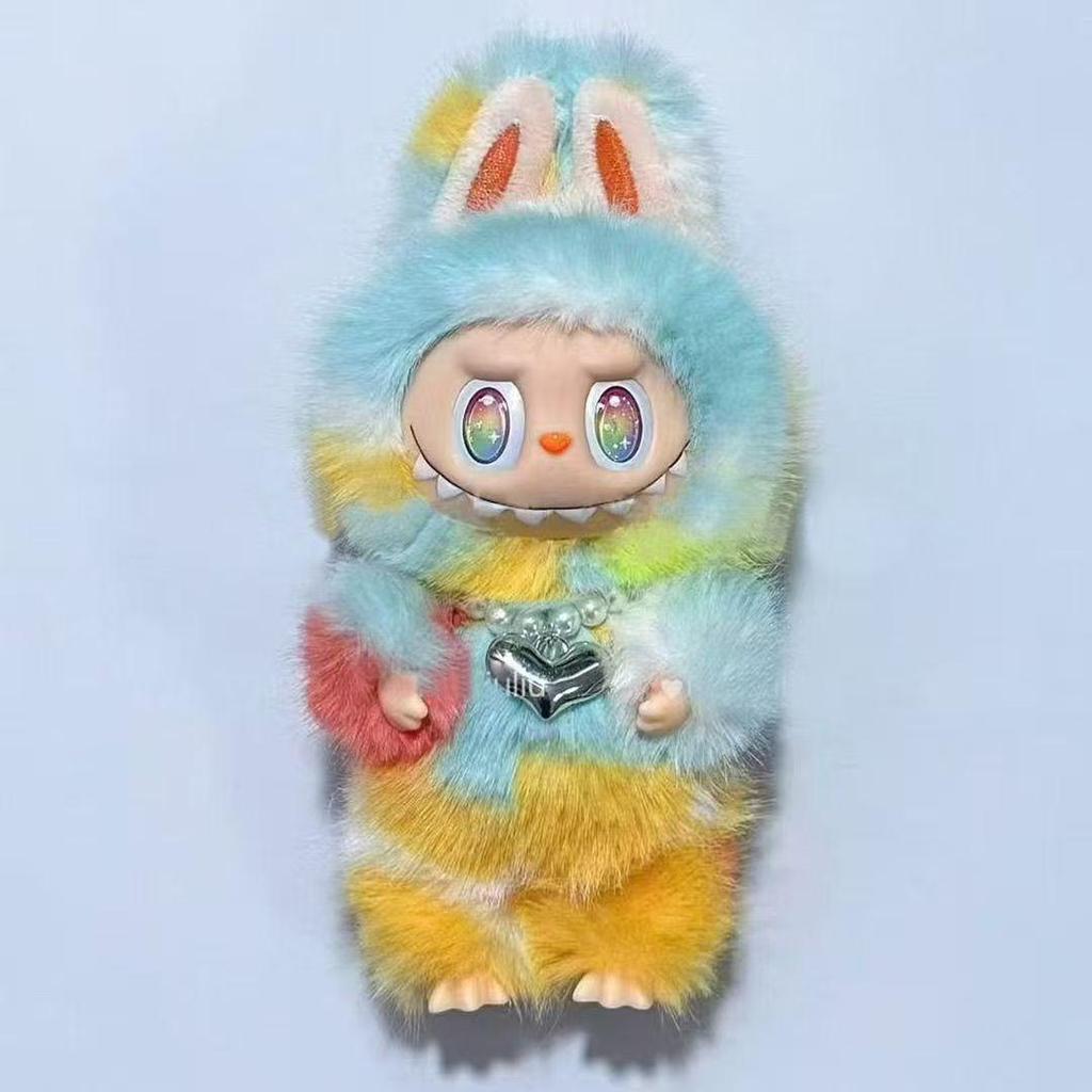 New V5.0 Labubu 5th Generation Blind Box Plush Toy Keychain Bag Accessories Car Air Conditioner Decoration Trendy Figurine Gift Girls'Collectible Item