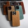 Luxury for Iphone15 Pro Max Magsafe Genuine Leather Cover Magnetic for Funda Iphone14Pro 13pro Full Coverage Carcasa Phone Coque