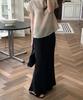 Yeoppe Satin Long Skirt_Black