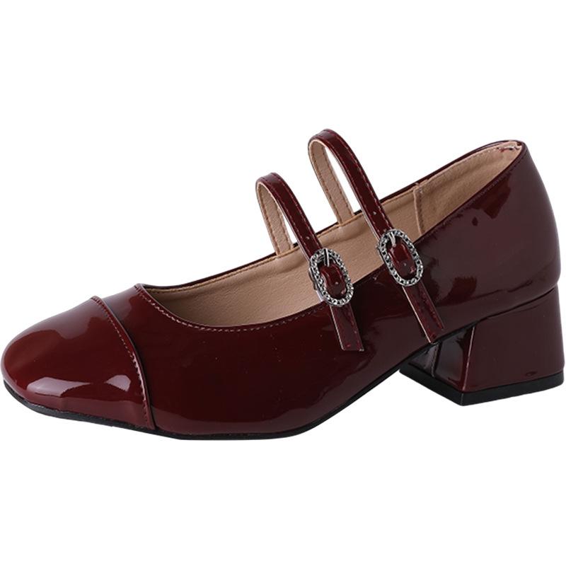 French Gentle Evening Breeze Mary Jane Single Shoes Women's 2025 New Soft-soled Commuting Lazy People Pedal Small Leather Shoes
