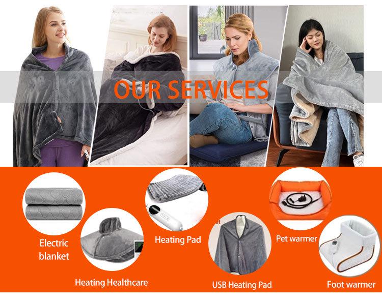 Soft Flannel Electric Heating Blanket - Machine Washable