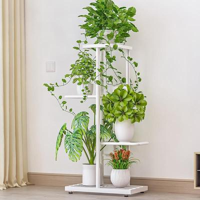 Soleno Mehrschichtiger Schmiedeeisen-Innenblumenständer & Aufbewahrungsregal für Balkon oder Wohnzimmer