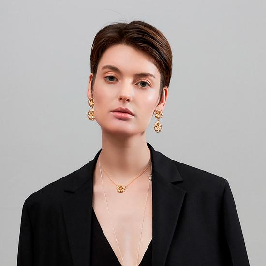 FITZGERALD LOVE FRANCOIS FLORAL GOLD DOUBLE Earring