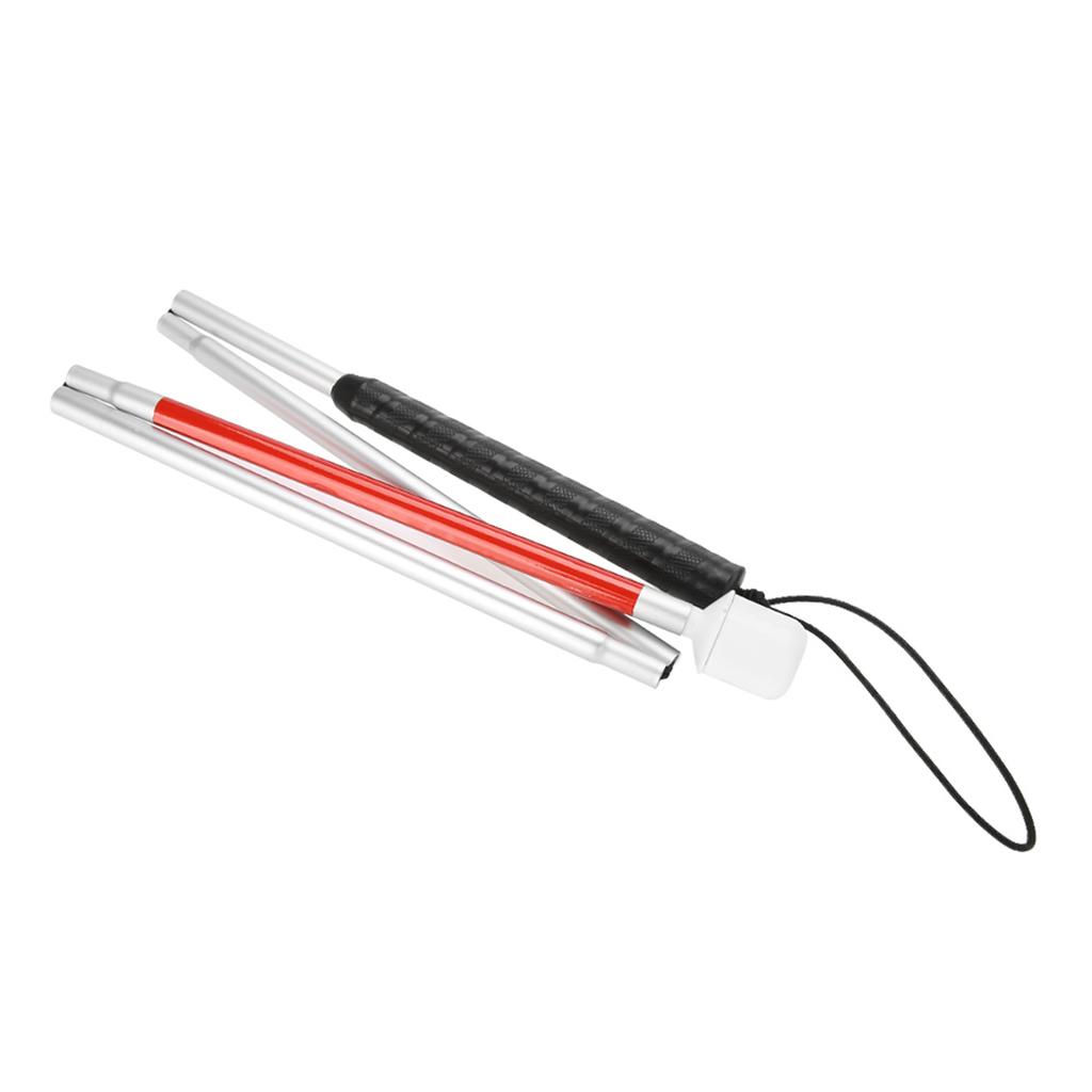Folding Foldable Reflective Cane Crutch Portable Anti Shock Guide Walking Stick Blind People