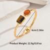 Medieval Style Women's Bracelet Geometric Setting Gemstone Opening Adjustable Design Bracelet High-end Women