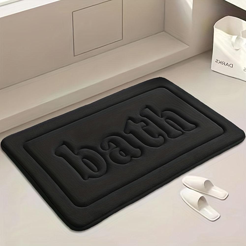 1 Stück, schwammgeprägte Badzimmer-Badematte, wasserdicht, dekorativ