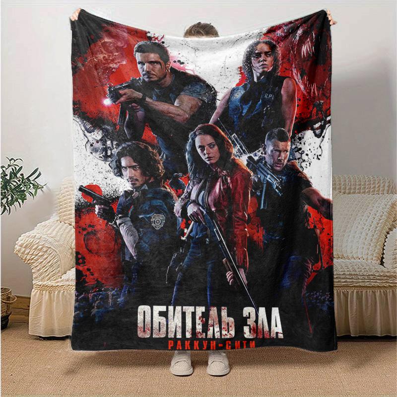 

1pc Resident Evil: Home Decor Blanket, Perfect Gift! Cozy Flannel Throw for Bedroom, Living Room, Travel, Camping, Ideal Sofa Blanket, Outdoor Rug, Ca 130x150cm