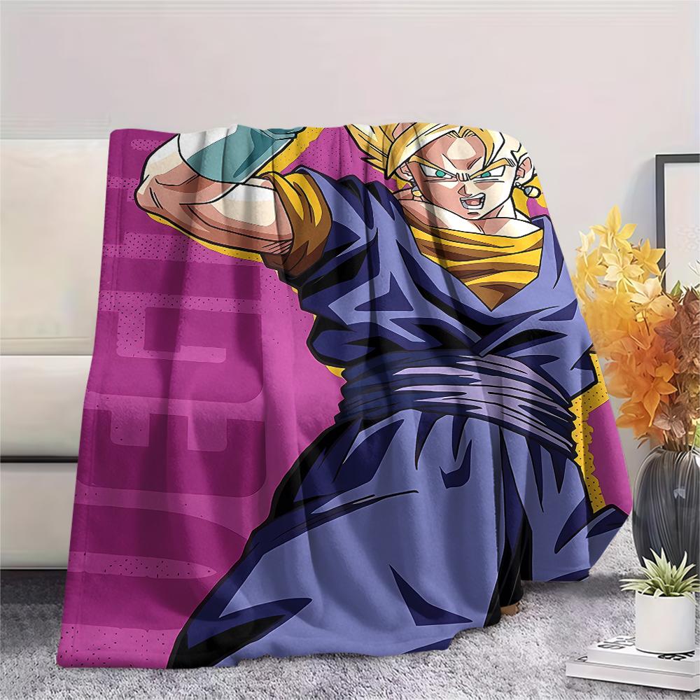 Coperta in Flanella con Stampa Personaggi Dragon Ball, Alta qualità Confortevole per Tutte le Stagioni, Arredamento per la Casa, Calore e Comfort, Perfetta per Regali di Natale