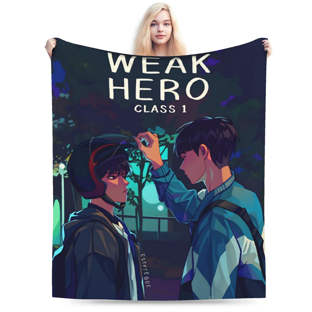 Weak Hero Flannel Blanket Winter Super Warm Throw Blanket for Students Couch Chair Novelty Bedspread Sofa Bed Cover