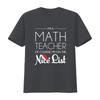 Mens Math Teacher Christmas T Shirt Funny Holiday Black 2X Large Vintage Washed Breathable Soft Stretched Homme Casual
