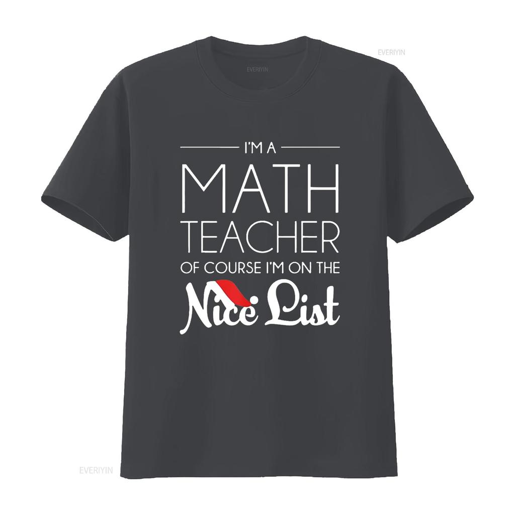 Mens Math Teacher Christmas T Shirt Funny Holiday Black 2X Large Vintage Washed Breathable Soft Stretched Homme Casual
