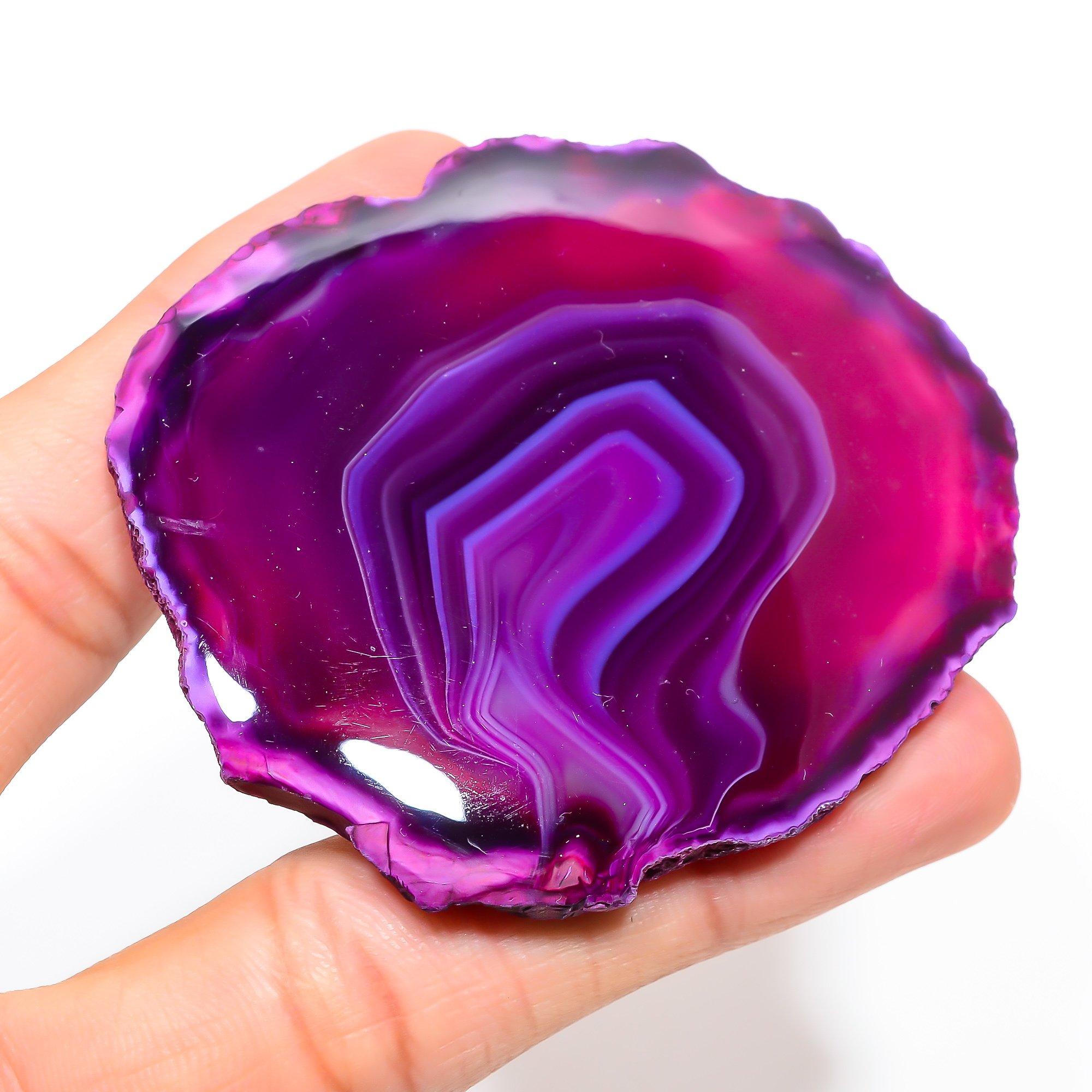 

Pink Condor Agate 6.4x7mm Natural Cabochon Fine Loose 242.15Cts. T2H71 різнокольоровий