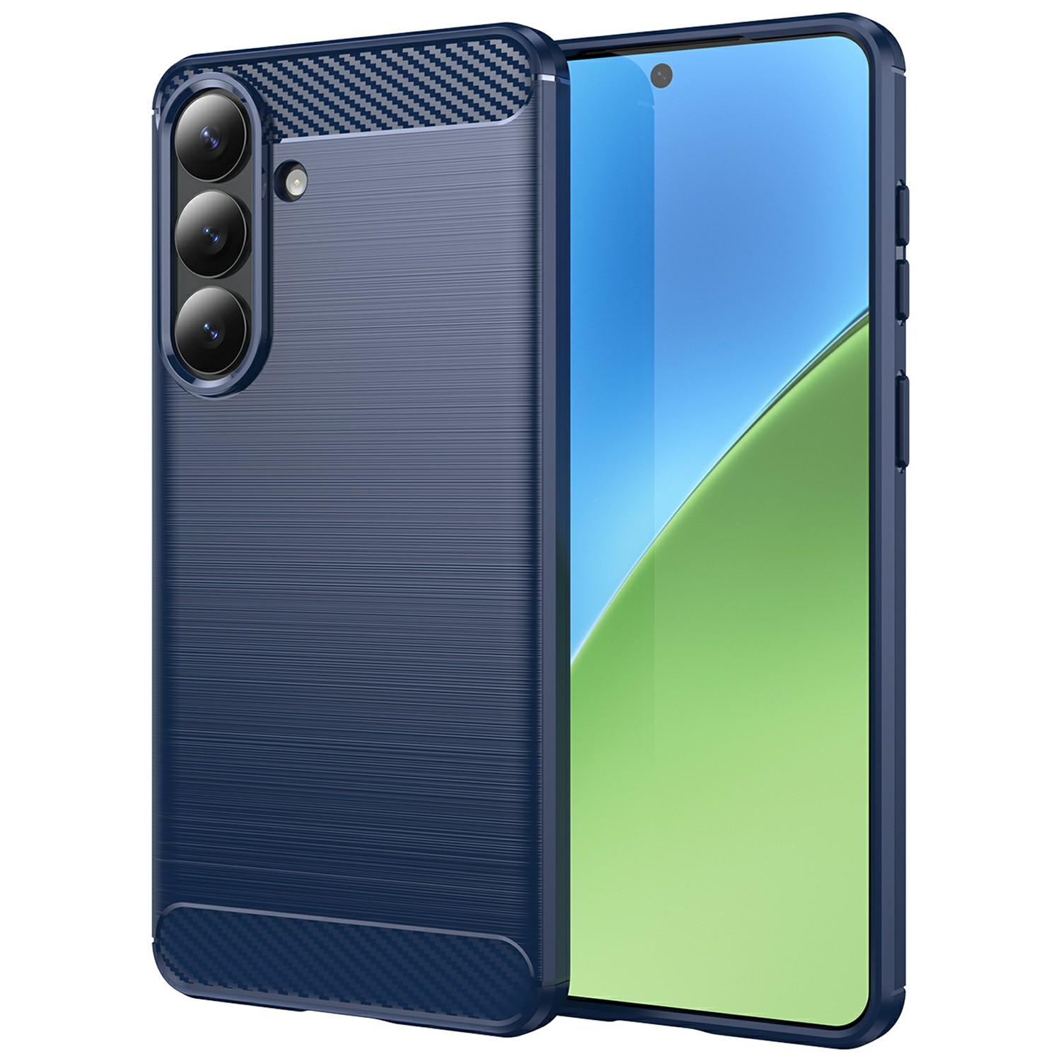 

For Samsung Galaxy S26+ Case Protective Phone Cover Carbon Fiber Texture Brushed