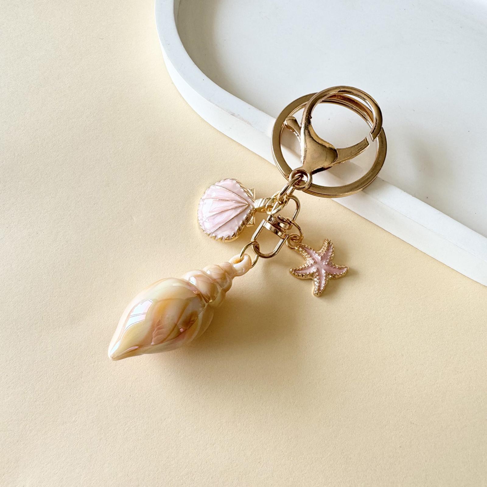 

Красочный брелок-подвеска в виде ракушки, на морскую тематику, высокоценный брелок для сумки для девочек. One Size хаки