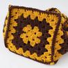 Raw Wool Knitting Kit Large Motif Bag In Mustard -