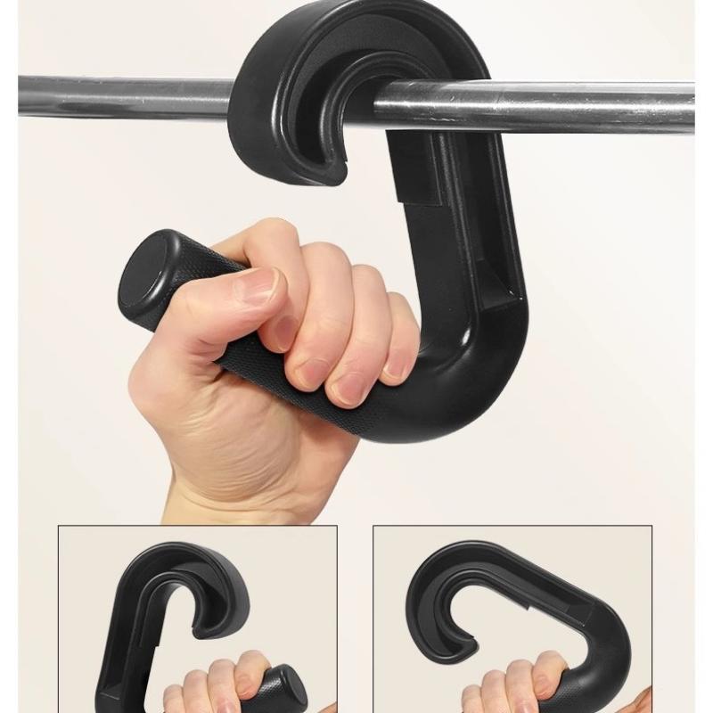 1Pair Gym Grade Grip Bar High Strength Nylon Double Hook Non-Slip Wear-Resistant Design Home Commercial Dual Purpose Trainer