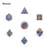 7 Pcs Colorful Golden Number Sharp Edge Resin Dice Polyhedral Dice Suitable for Role-Playing RPG    Board Game