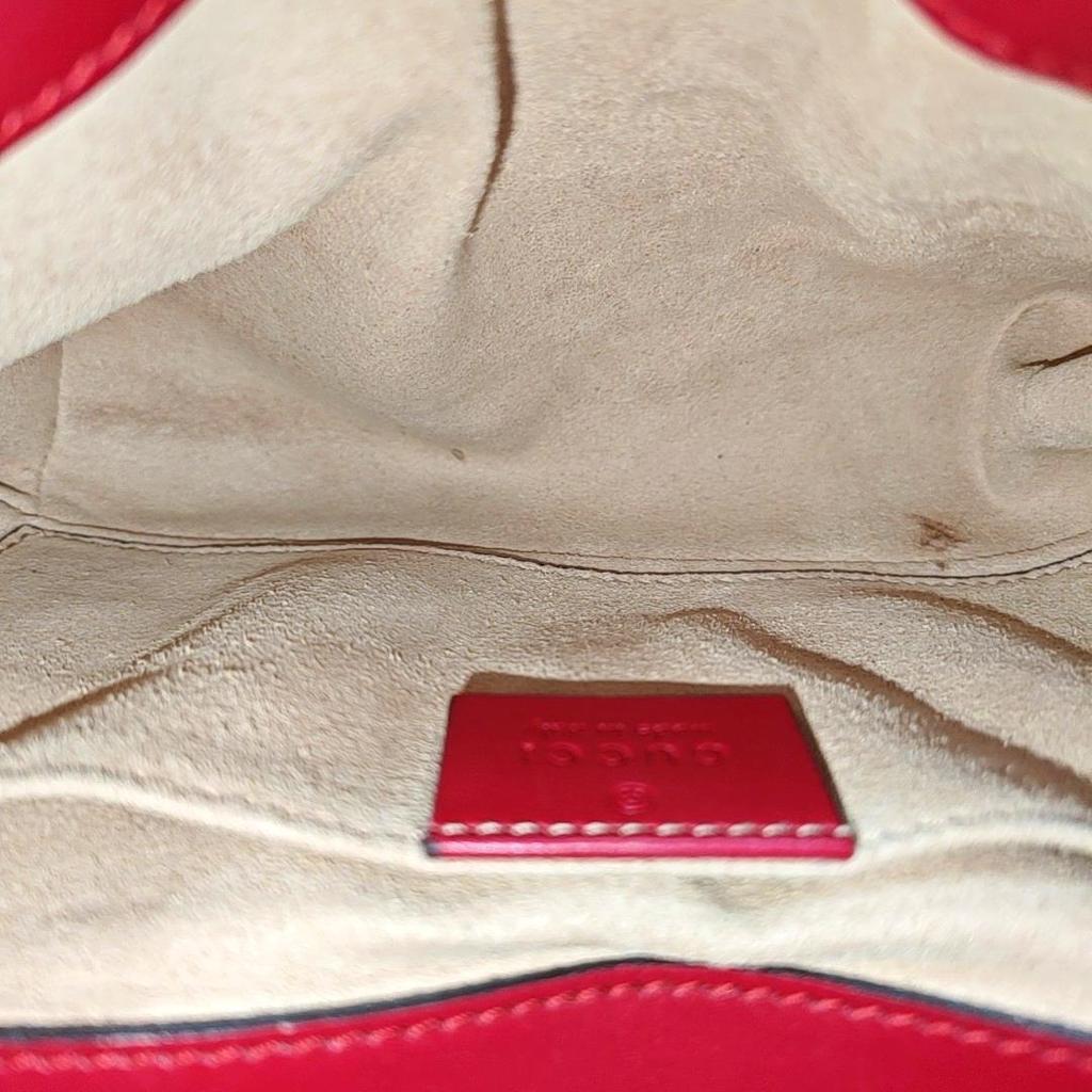 [Pre-Owned] Gucci GG Marmont Matelassé Mini Bag 'Red' - Very Good #125JZIB