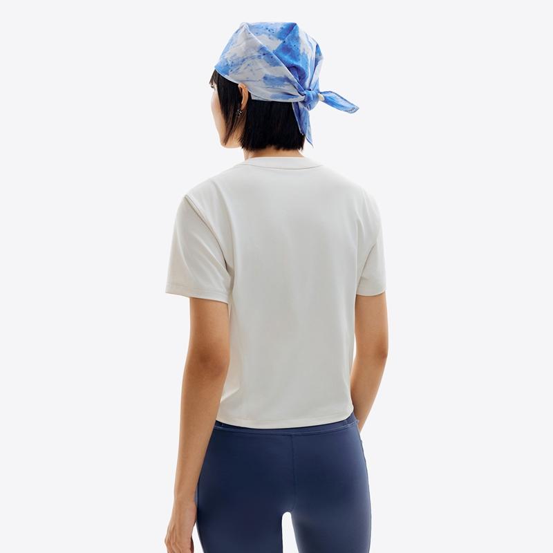 Explore outdoor cool quick drying T-shirt for women's summer short sleeved breathable moisture wicking ice skin sunscreen sports yoga top