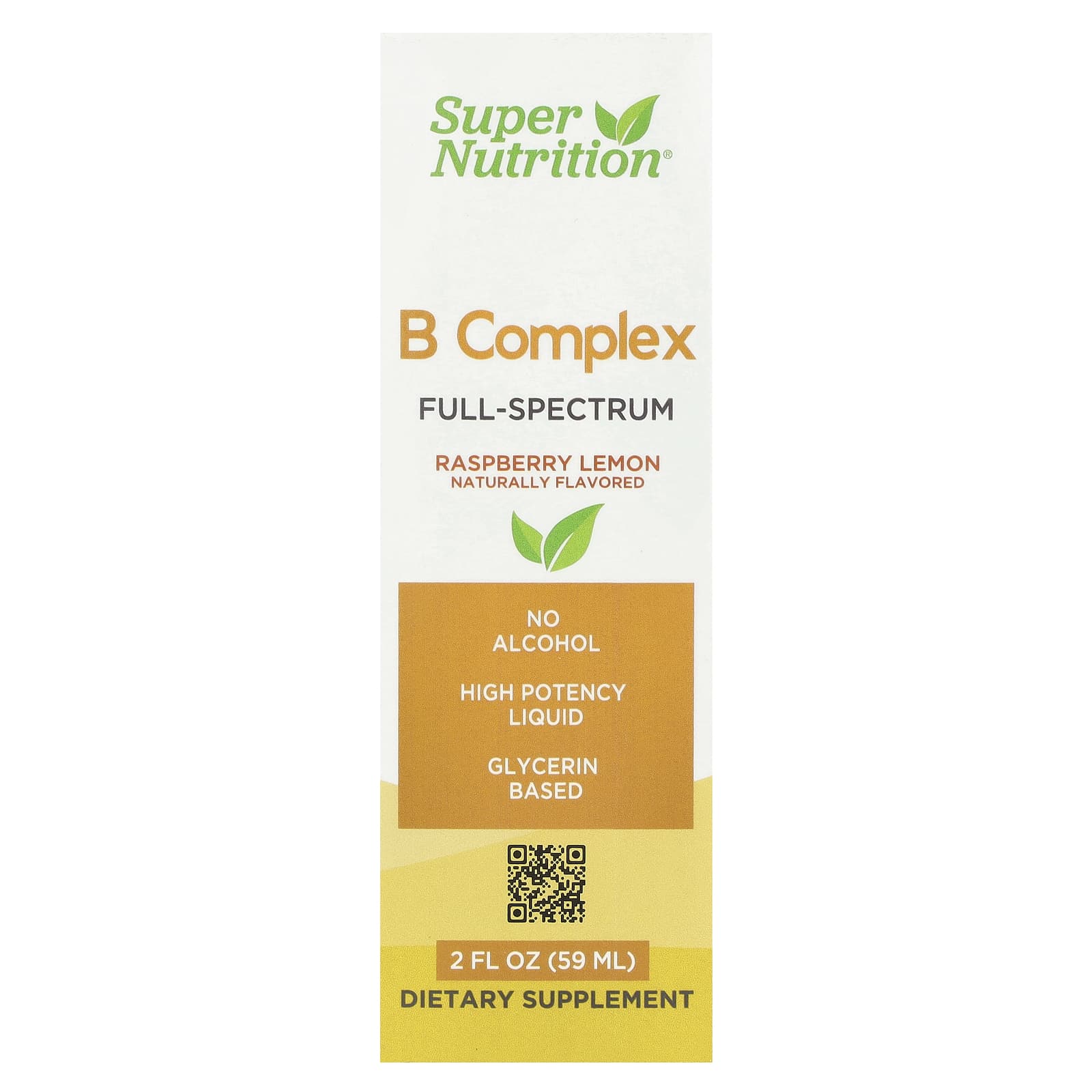

Super Nutrition, B-Complex, Full Spectrum, Raspberry Lemon, 2 fl oz (59 ml)