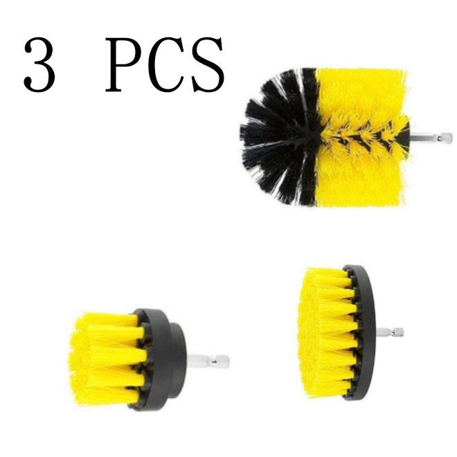 

3 шт./компл. электрическая щетка для скребка, набор щеток для дрели, пластиковая круглая щетка для чистки ковров, стекол, автомобильных шин, нейлоновые щетки 2/3,5/4 жёлтый