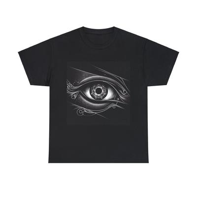 Unisex Erwachsenen T-Shirt Art Deco Nouveau Auge Gedankensteuerung Grafik Vintage Stil Tee