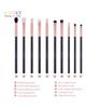 Docolor 10pcs Eyeshaow Make Up Brushes Set Rose Gold Eye Shadow Blending Make Up Brushes Soft Synthetic Hair For Women Beauty
