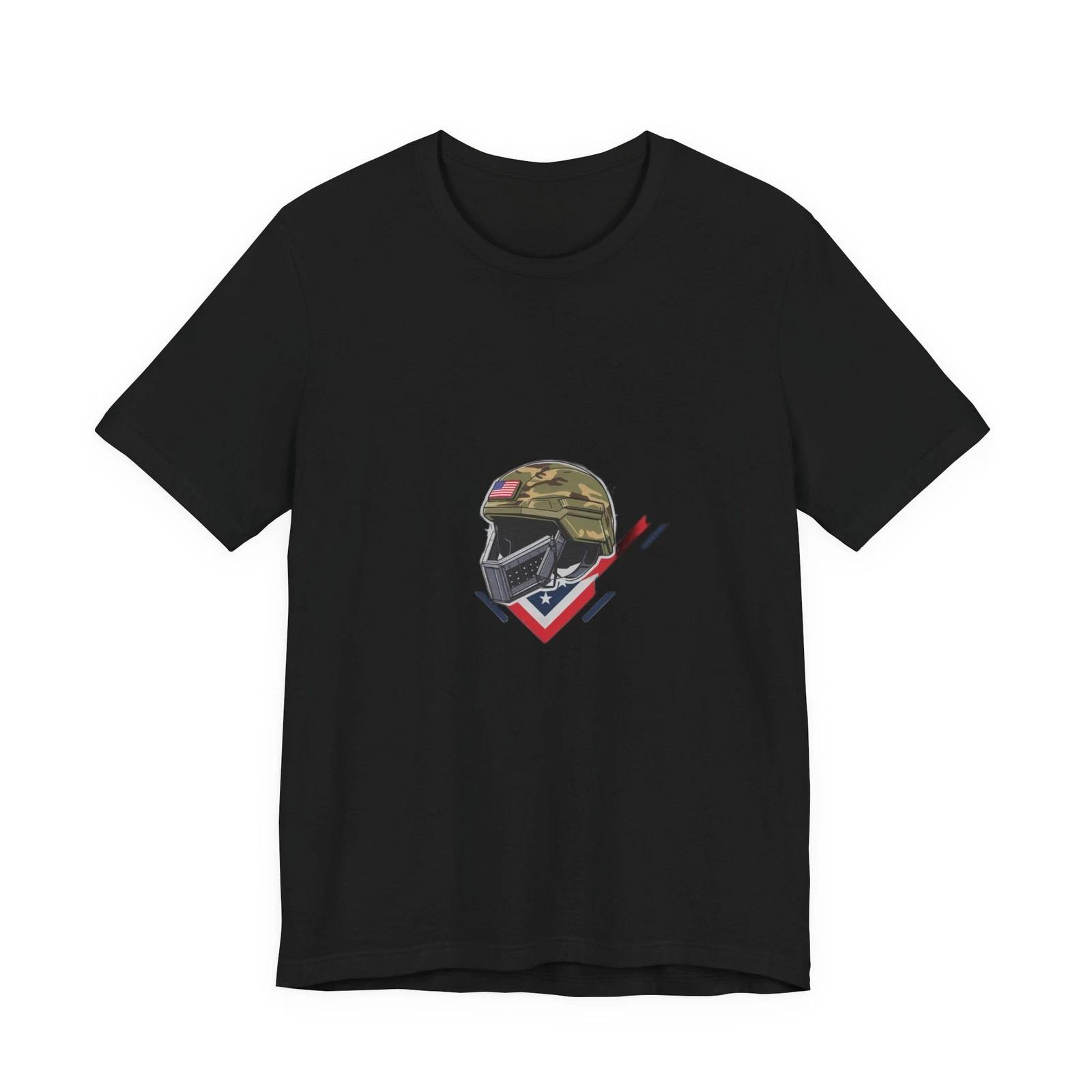 Infidel Military Helmet Patriotic Unisex T-Shirt USA Veteran M