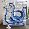 Funny Art Octopus Printed Shower Curtain Washable Curtain With Hook Bathroom Decorative Curtain 3D Shower Curtains 300*180Cm