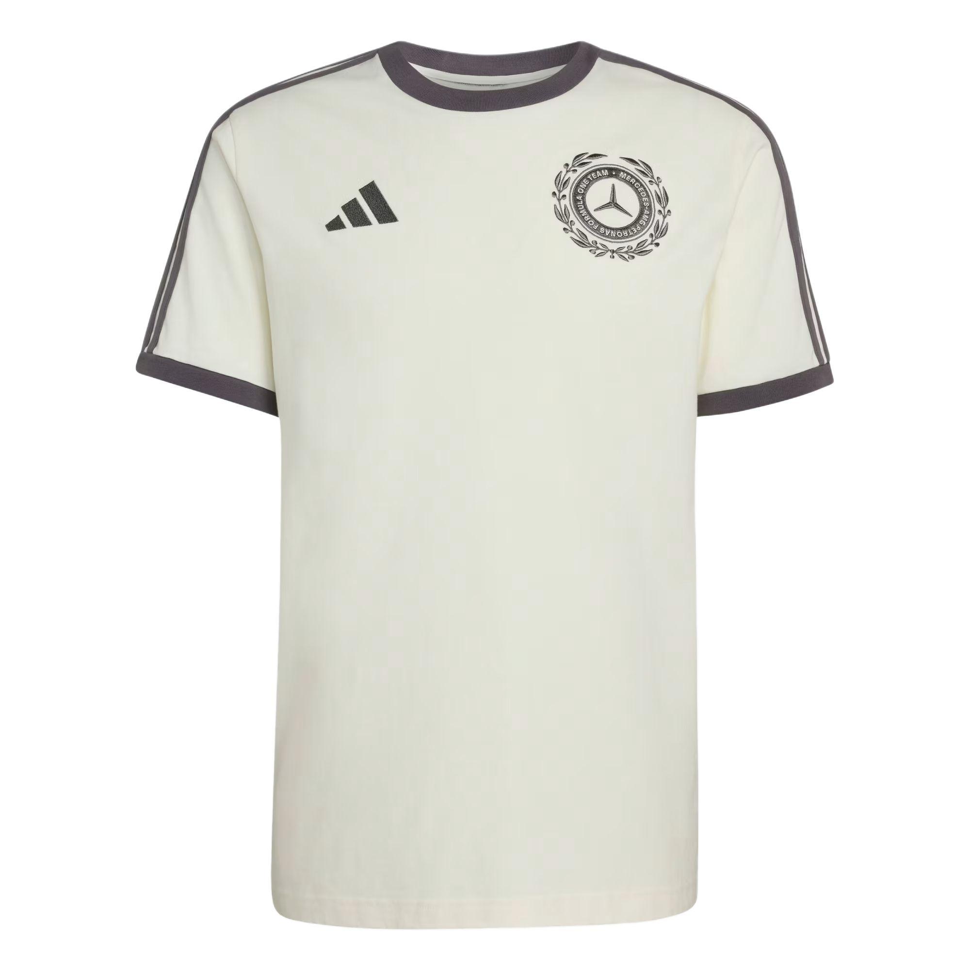 adidas Mercedes-AMG F1 Team Silver Arrows T-Shirt Off White Granite Men s KE8275 M