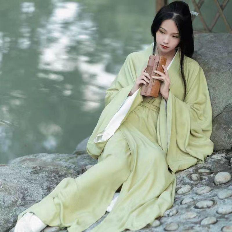 Chinese Wei And Jin Dynasties Style Hanfu Women's Clothing Suit Fairy Dance Performance Photography Costume
