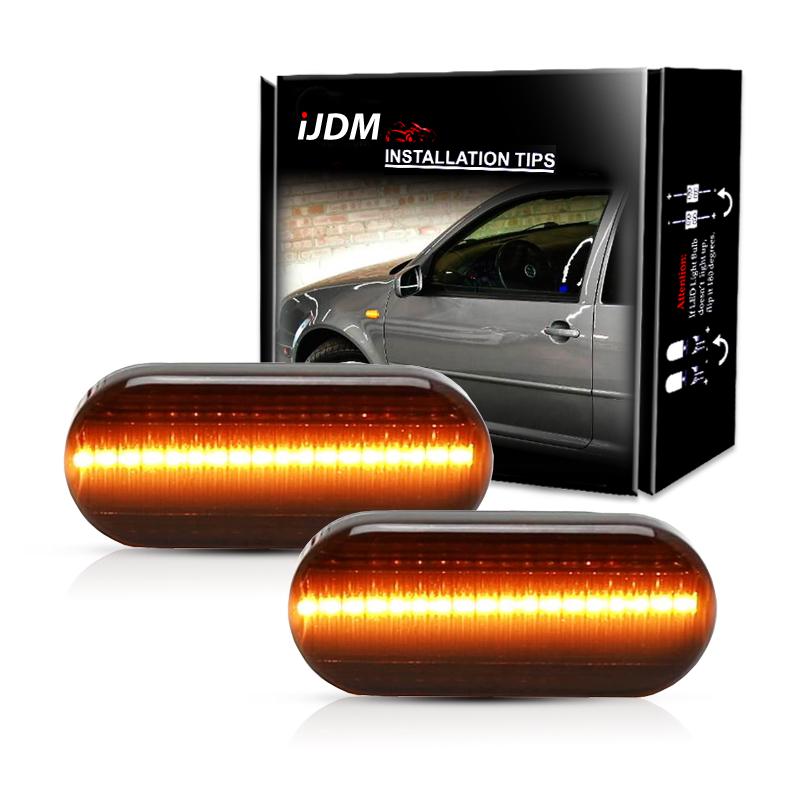 2X LED Dynamic Side Marker Turn Signal Light Indicator for VW Bora Golf 3 4 MK4 Jette Lupo Passat Z2 3BG Polo SB6 SEAT Ibiza T5Turn Signal 2