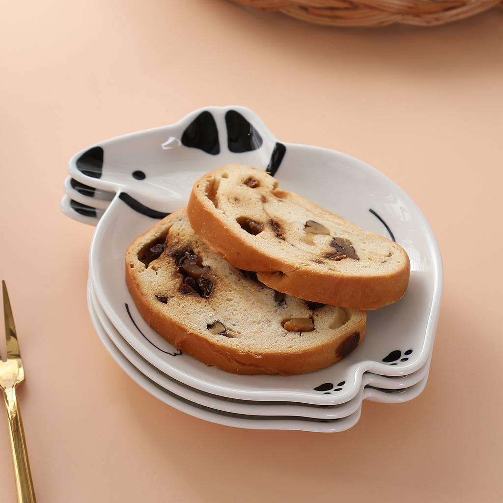 New Creative Cute White Bear Shape Bread Small Plate Household Snacks Snack Plate Hot Pot Dipping Saucer