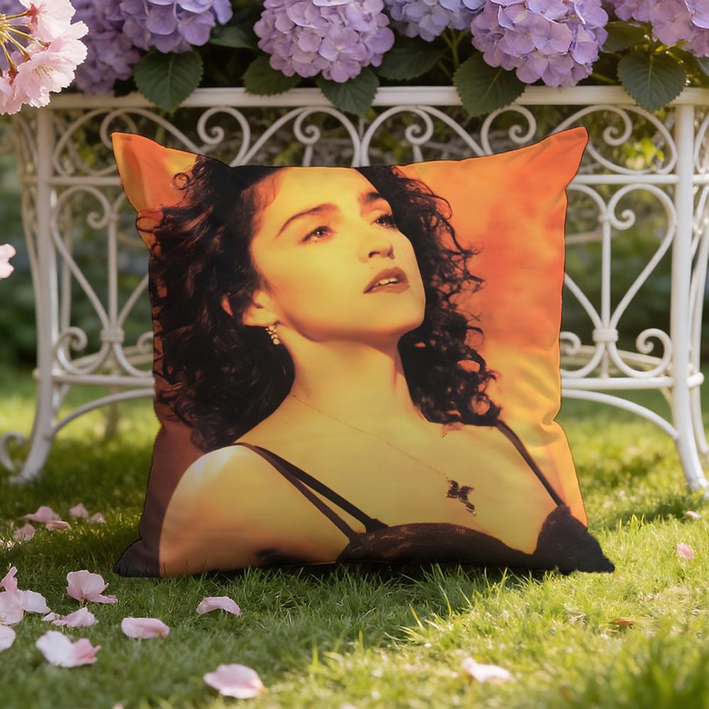 M-Madonna-A Cushion Cover Home & Car Dual-Scene Pillow Cover: Reversible for Premium Comfort