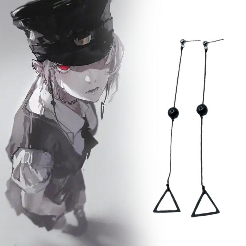 Man Sawatari Chainsaw Cosplay Props Earrings Ear Pendants Jewelry Fans Gift