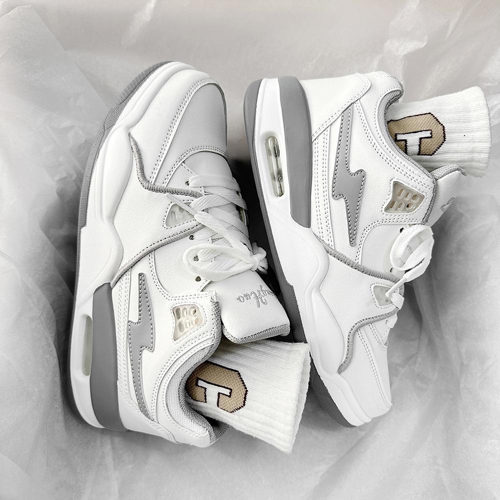 Air cushion basketball shoes children's spring new versatile ins trend star shoes white sports board shoes men