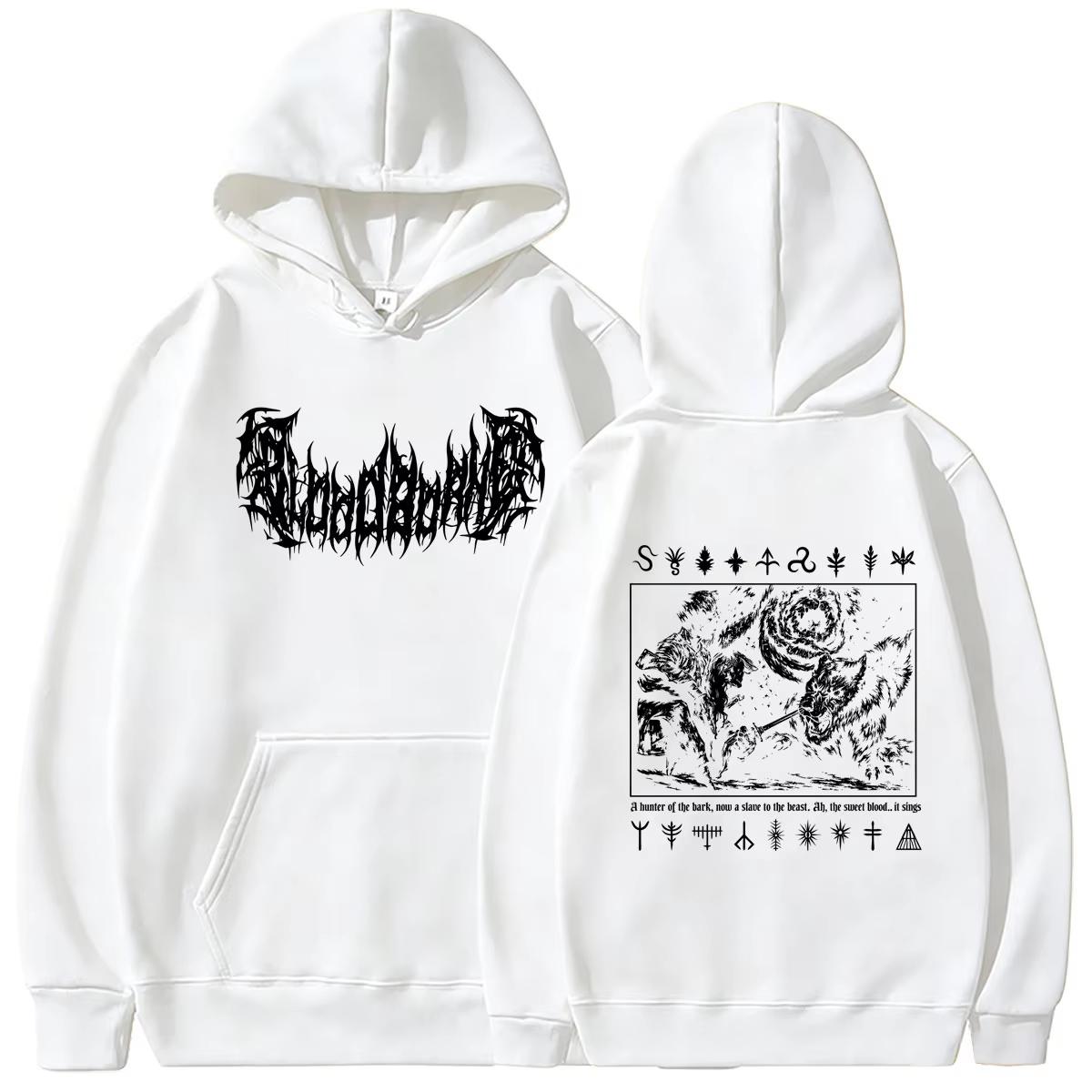 2026 Hot Game Bloodborne Fear The Old Blood Hoodie Men Women Gothic Oversized Hooded Vintage Printed Sweatshirt 4XL