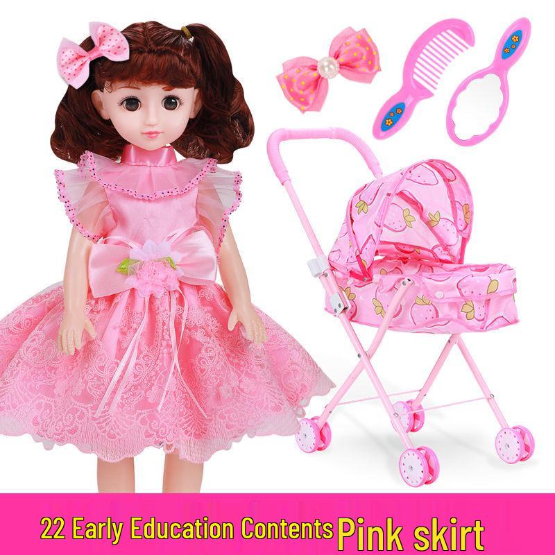 Princess Doll Stroller & Playhouse Set - Real Toy Birthday Gift for Girls