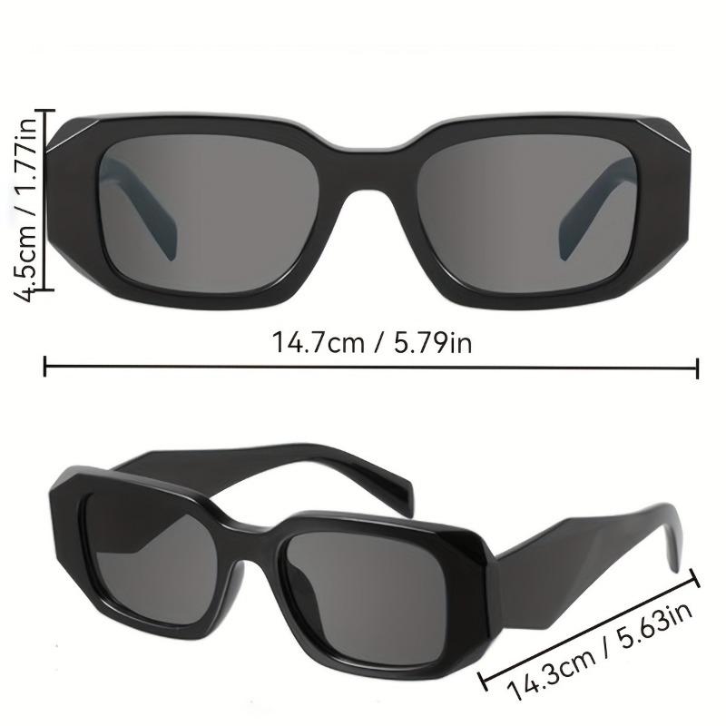 Stylish Rectangular Fashion Glasses for Men & Women Perfect for Parties Nightclubs Durable PC Frame Decorative Glasses