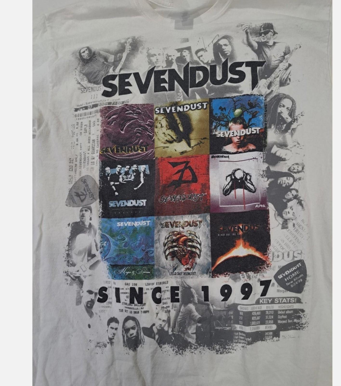 Since 1997 Sevendust Band America Tour Shirt White Unisex S-5XL M