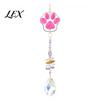 Crystal Rainbow Reflector Cat Paw Wind Chimes, Suncatchers for Windows Hanging, Water Drop Pendant Prism Maker Indoor Outdoor Home Garden Decor Cute
