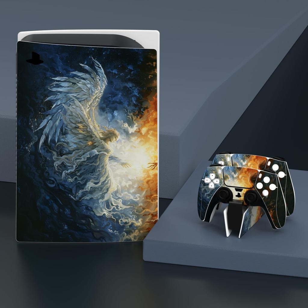 Sticker Sticker for PlayVital Ps5 Console Sticker Vinyl Sticker for Ps5 Controller Headset Remote Control Charging Station (disc Version), & & &