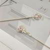 Exquisite Rhinestone Pearl Hair Sticks Sweet Hollow Heart Bow Crown Alloy Jewelry for Women Girls Fashion Party Hair Accessories