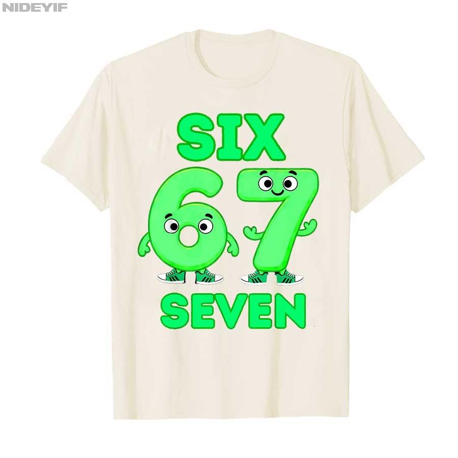 67 Italian Brainrot Lustige Italienische Brainrot Kinder 67 Sechs Sieben T-Shirt Für Männer Frauen 100% Baumwolle T-Shirts Kurzarm Oberteile 0930-1