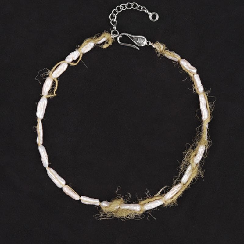 

lowool Jungle thread pearl necklace 41+6cm