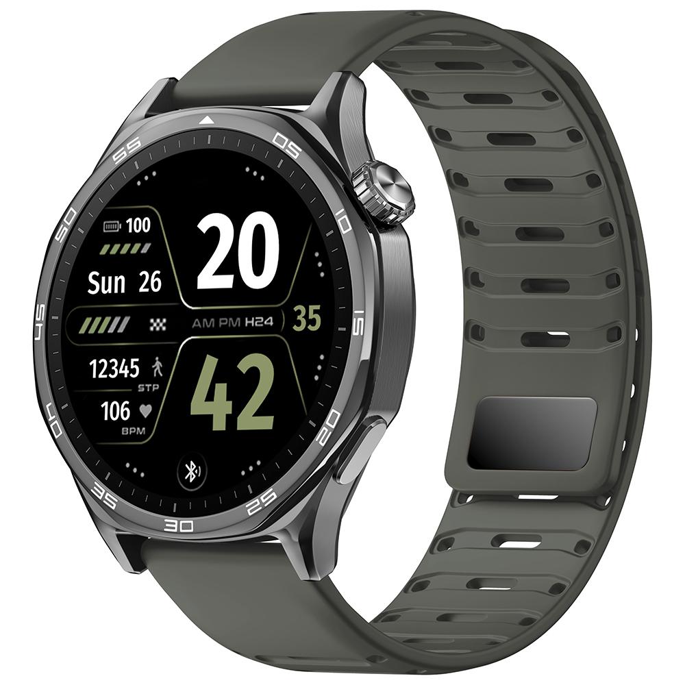 22mm Silicone Band for Huawei Watch 5/4/Pro/3 GT5 Pro/GT5 GT4 46mm Sports Magnetic Wristband for Amazfit Bip 5-6/Balance 2 Strap