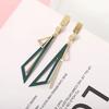 Chic Triangle Dangle Earrings for Women Hollow Geometric Statement Wraped Twisted Hanging Earrings Party Ear Decoration