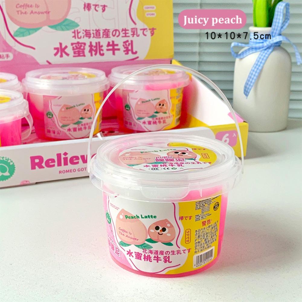 

Crunchy Slime Kit Peach Coarse Cereals Butter Slime Colorful Crystal Mud Party Favors for Kids Juicy peach