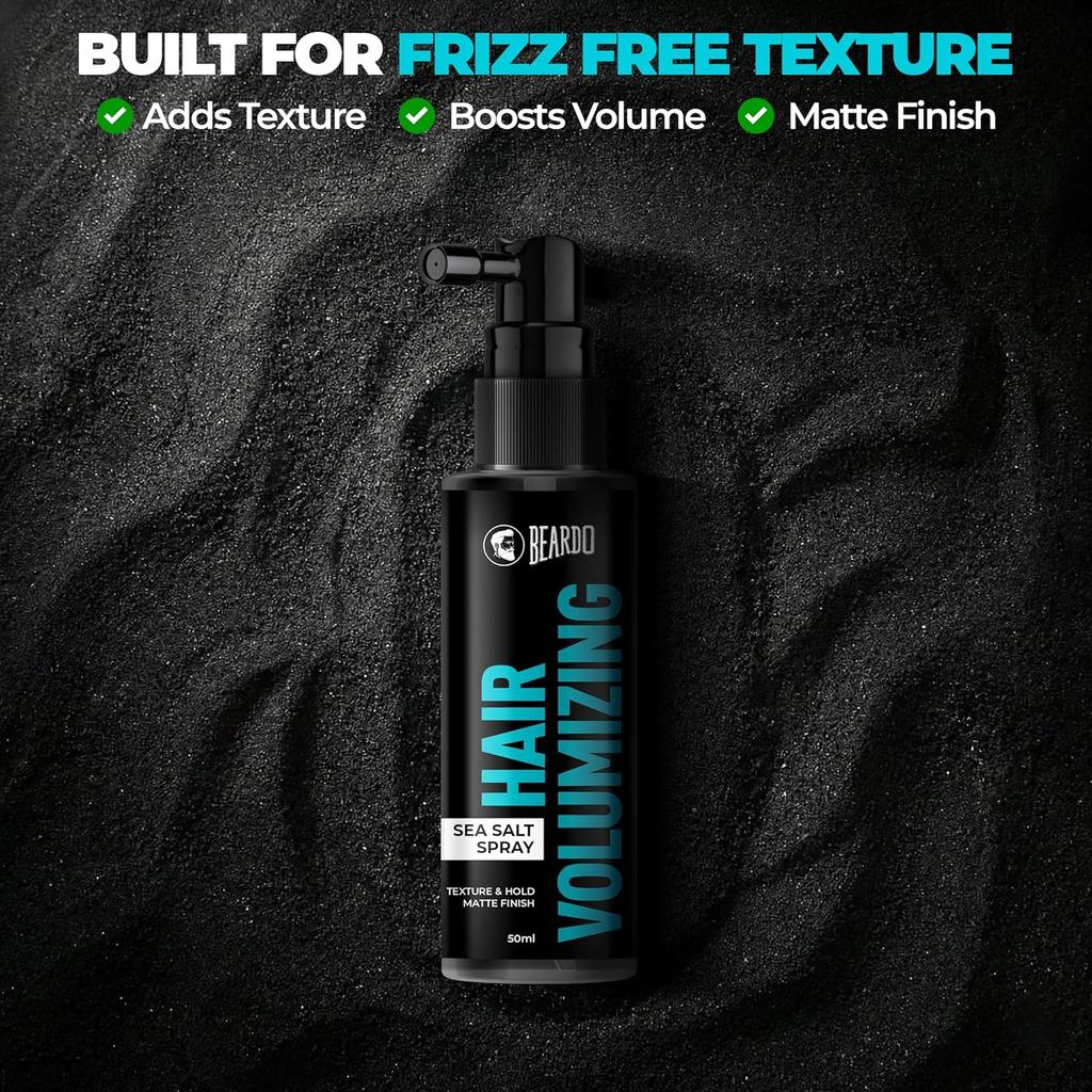 Beardo Spray Sale Marino Volumizzante per Capelli 50 ml Spray Texturizzante a Tenuta Opaca Finish Naturale Spray Styling Capelli per Uomo Donna